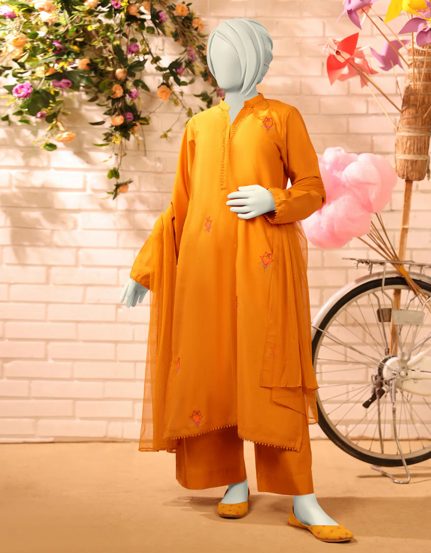 OCHRE LAWN 3PC STITCHED | JGK-S-JTP-25-620 FB/