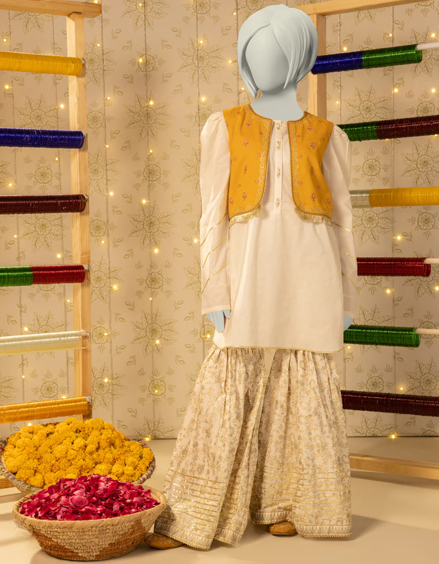 OFF WHITE LAWN 2PC STITCHED | JGK-S-JTST-25-437 FB