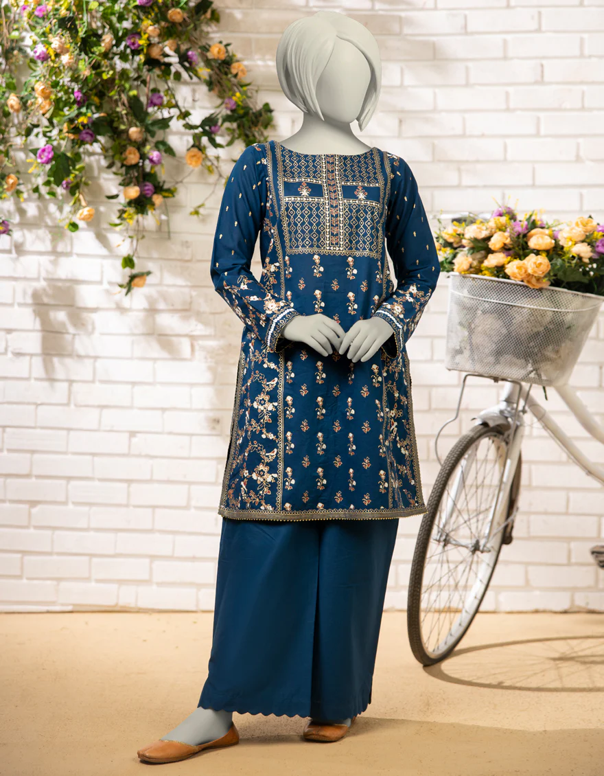 BLUE LAWN 2PC STITCHED | JGK-S-JTST-25-445 FB