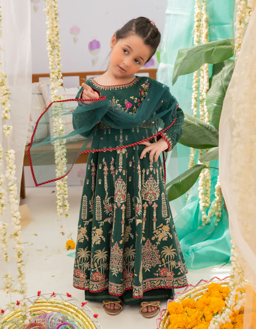DARK GREEN LAWN 3PC STITCHED | JGK-S-US-22-1919 FB/JH-162