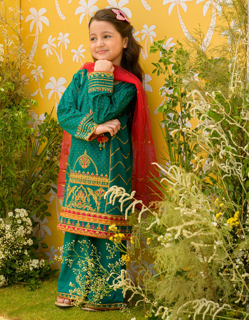 SEA GREEN LAWN 3PC STITCHED | JGK-S-US-23-1916 FB/JH-223