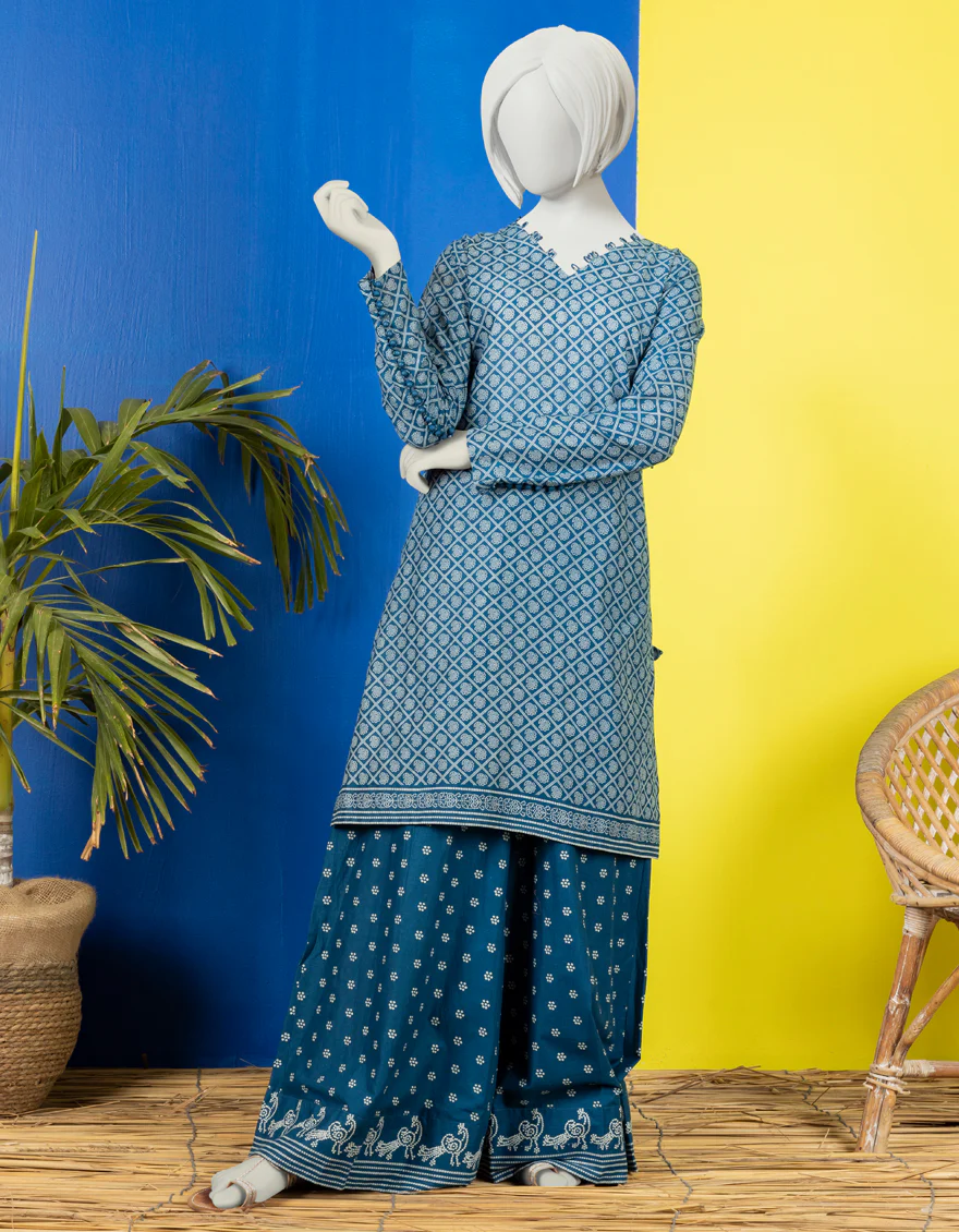 BLUE LAWN 2PC STITCHED | JGK-S-YGTL-US-430-22 FB/AZURE