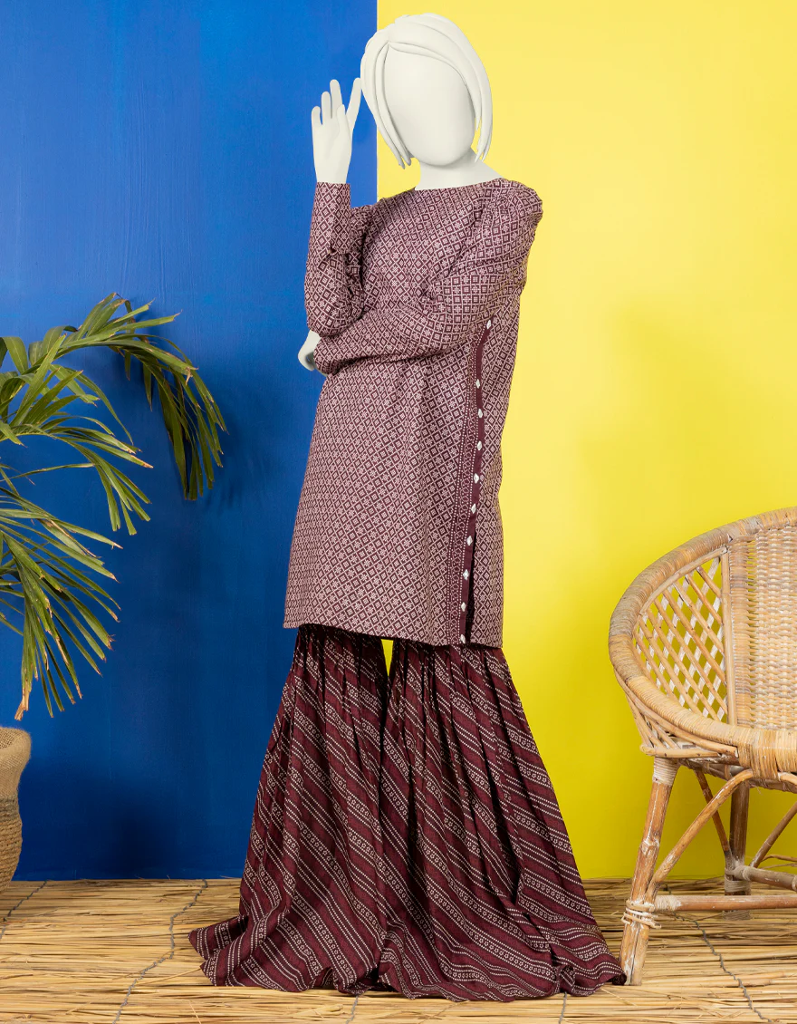 MADDER LAWN 2PC STITCHED | JGK-S-YGTL-US-432-22 FB/MADDER