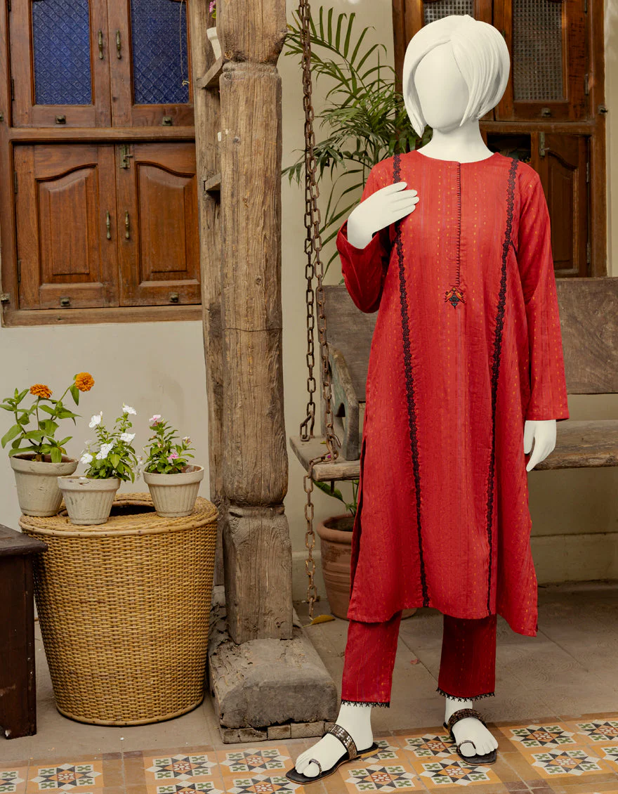 RED 2PC STITCHED | JGK-S-YGTL-US-434-23 FB/ZEBAISH-5
