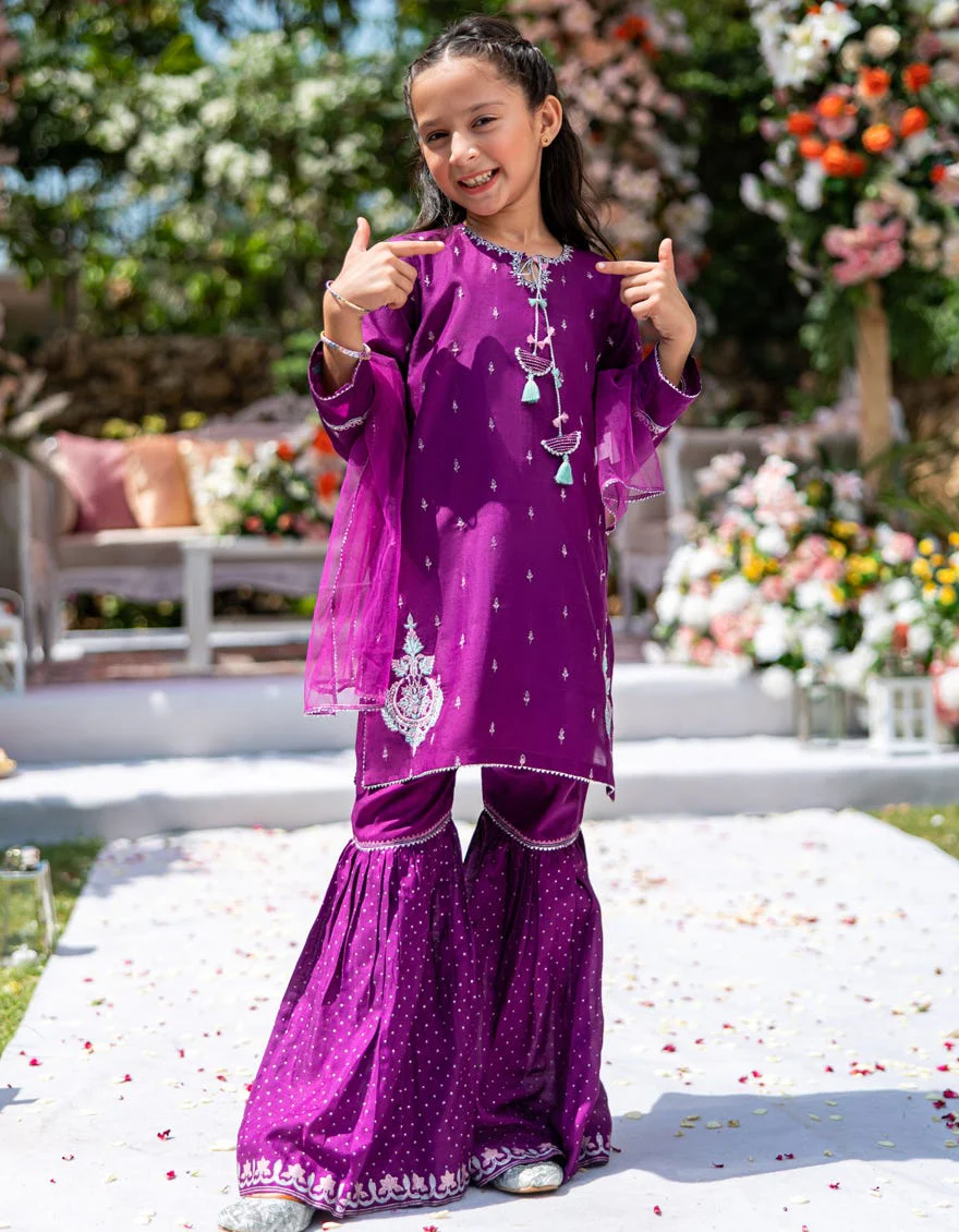 PURPLE RAW SILK 3PC STITCHED | JGK-W-24-1943 FB/SHIREEN-4