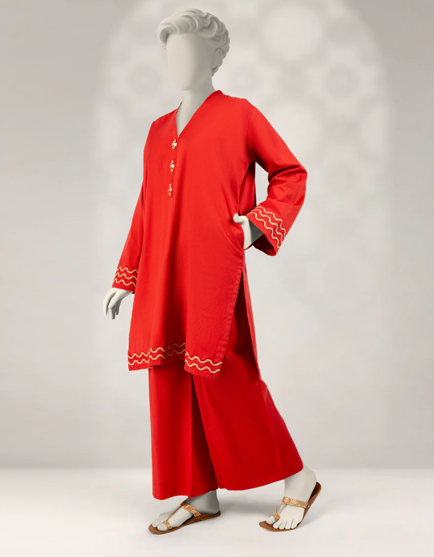 PINK CAMBRIC 2PC STITCHED | JGK-W-JTST-25-511 FB/KANTHA-7
