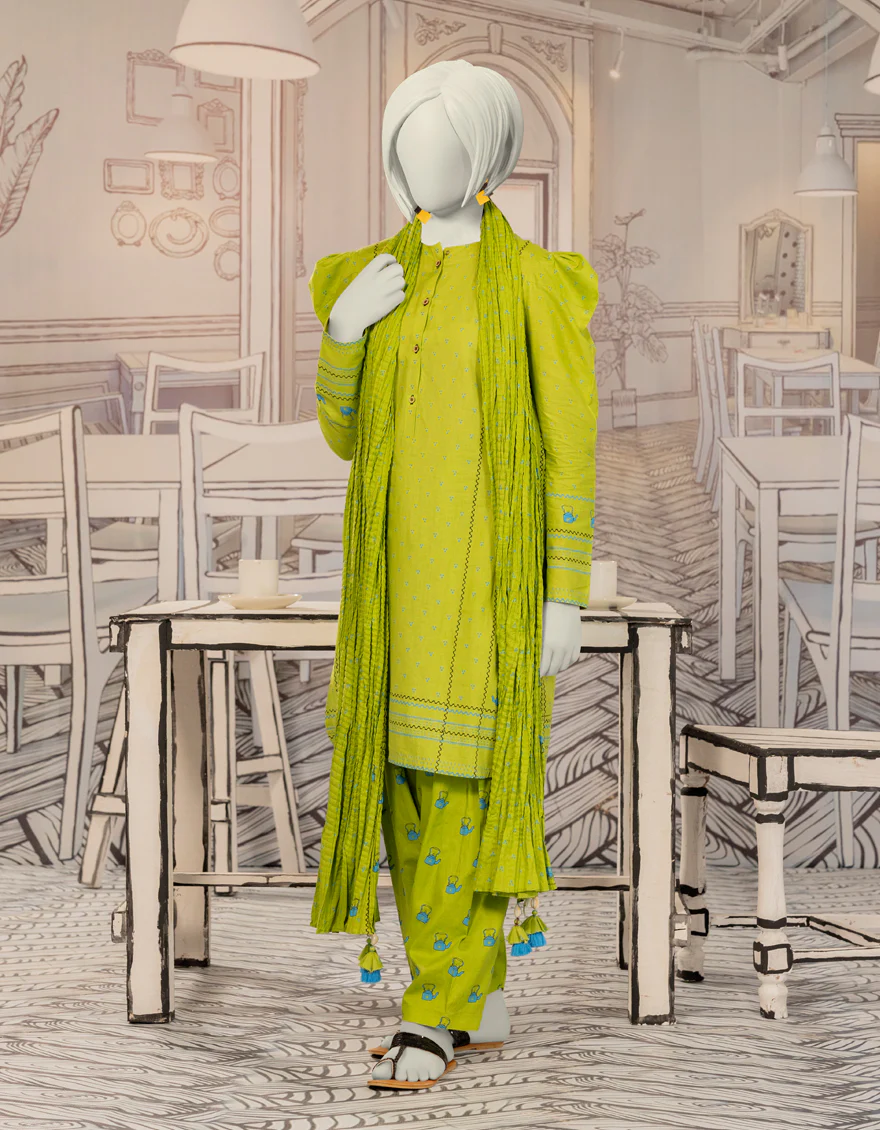 GREEN CAMBRIC 3PC STITCHED | JGK-W-YGTL-647-24 FB/CHAPPAI-03