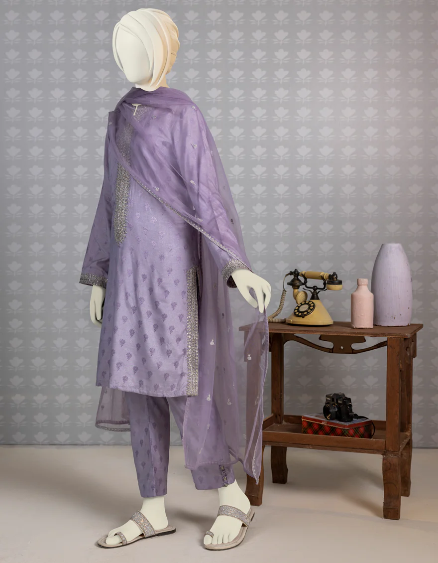 PURPLE JACQUARD 3PC STITCHED | JGK-YGTL-S-US-621-23 FB/RESHMI JAMNI