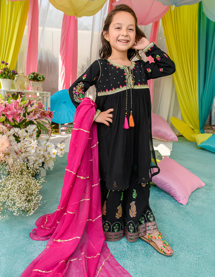 BLACK COTTON 2PC STITCHED | JGKL-S-JJG2-US-22-016 FB/FF-064