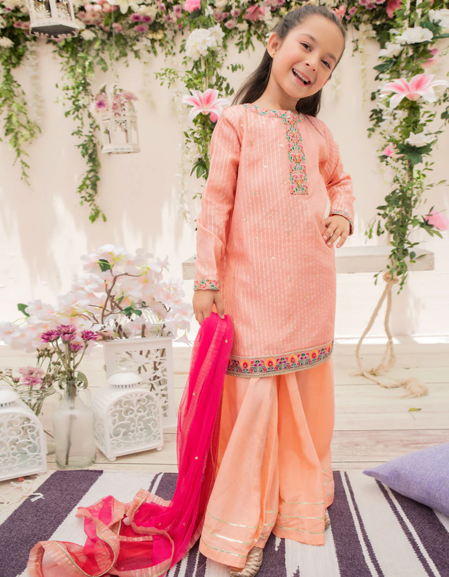 PEACH ZARI 3PC STITCHED | JGKL-S-JJGS-US-22-024 FB/FF-427