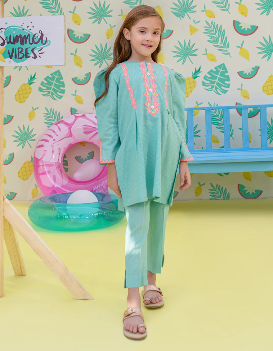 BLUE TEXTURED 2PC STITCHED | JGKL-S-JK2-24-5607 FB/NELYA-02