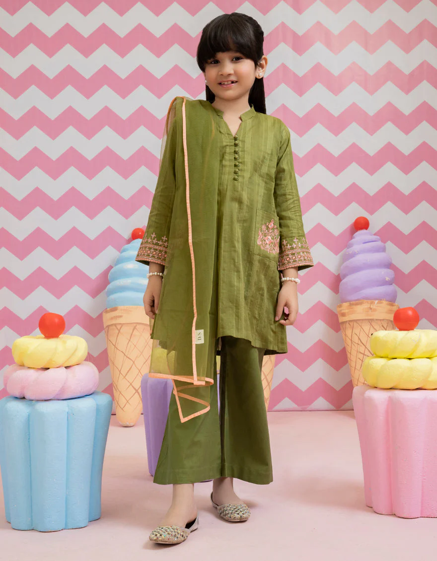 GREEN DOBBY 3PC STITCHED | JGKL-S-US-22-1509 FB/GREEN