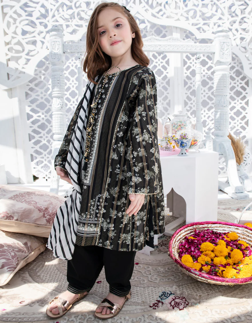 BLACK ZARI 3PC STITCHED | JGKL-S-US-22-1532 FB/MEHR