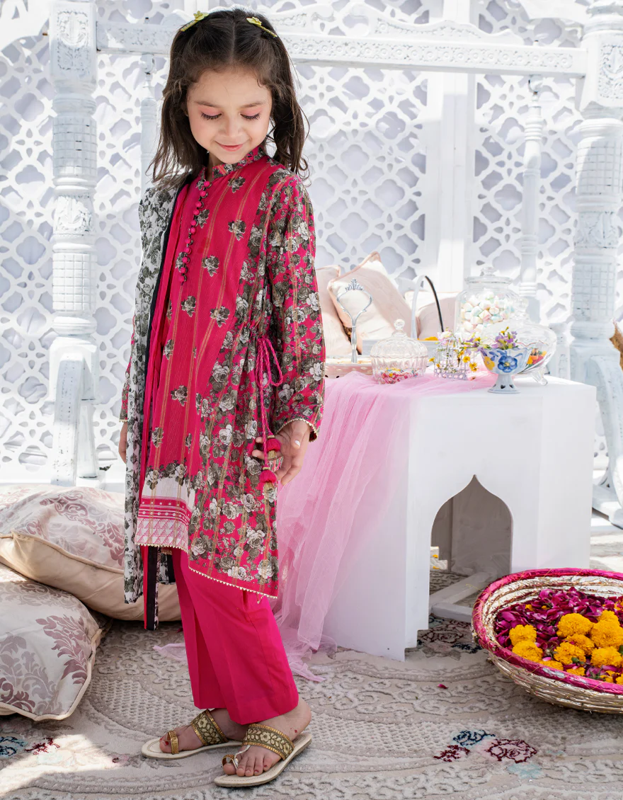 PINK LAWN 3PC STITCHED | JGKL-S-US-22-1536 FB/MIZAAJ