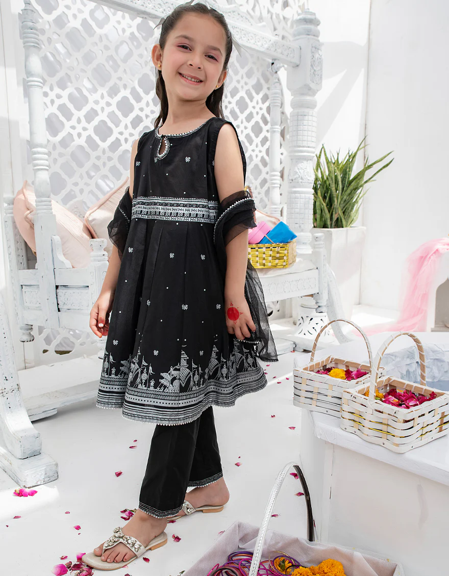 BLACK LAWN 3PC STITCHED | JGKL-S-US-22-1543 FB/ELEPHANT