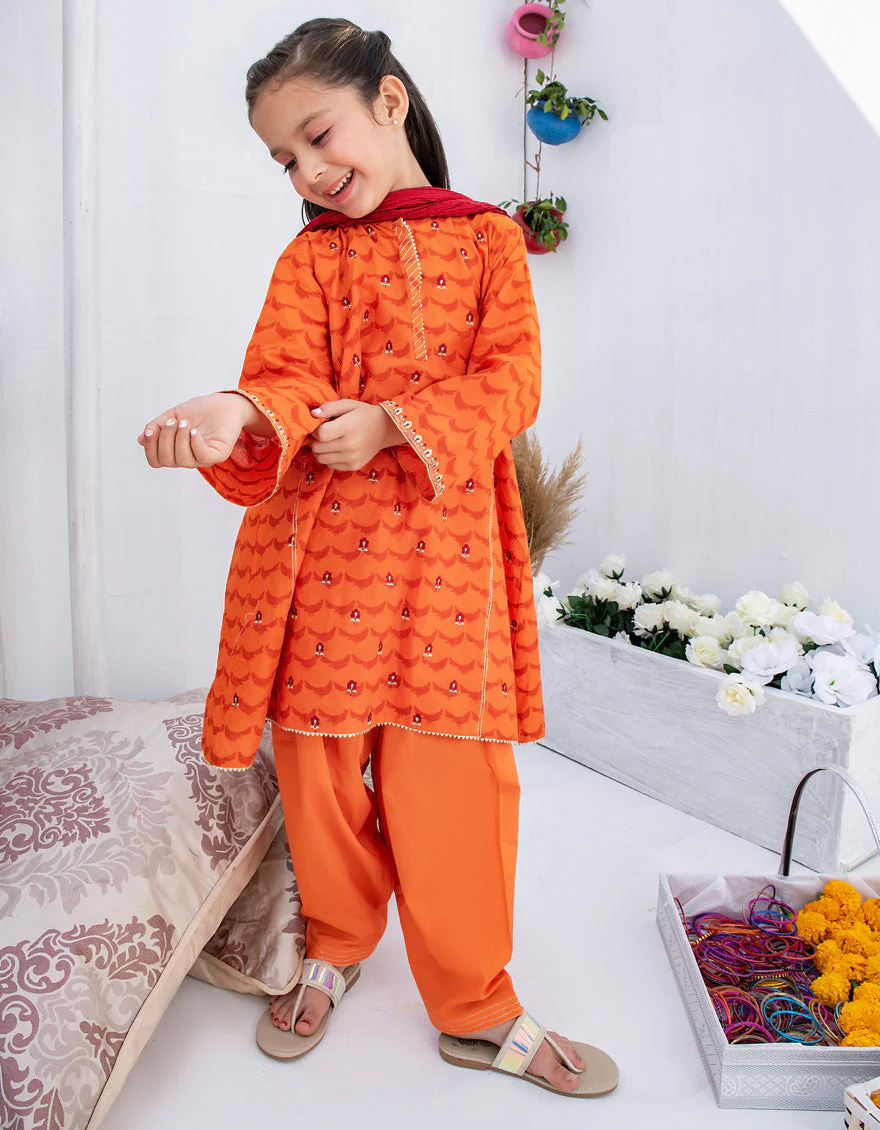 ORANGE LAWN 3PC STITCHED | JGKL-S-US-22-1547 FB/FLIGHT