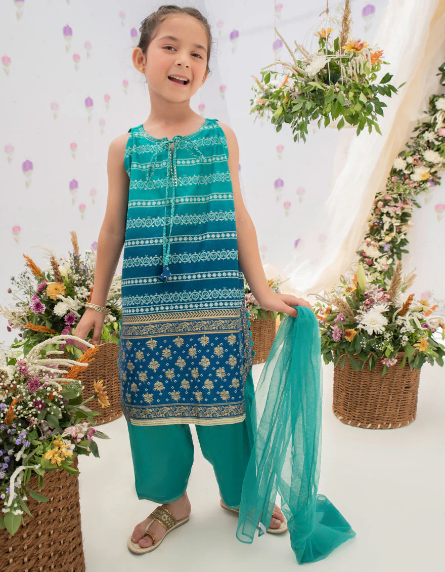BLUE-GREEN LAWN 3PC STITCHED | JGKL-S-US-22-1584 FB/ASLI