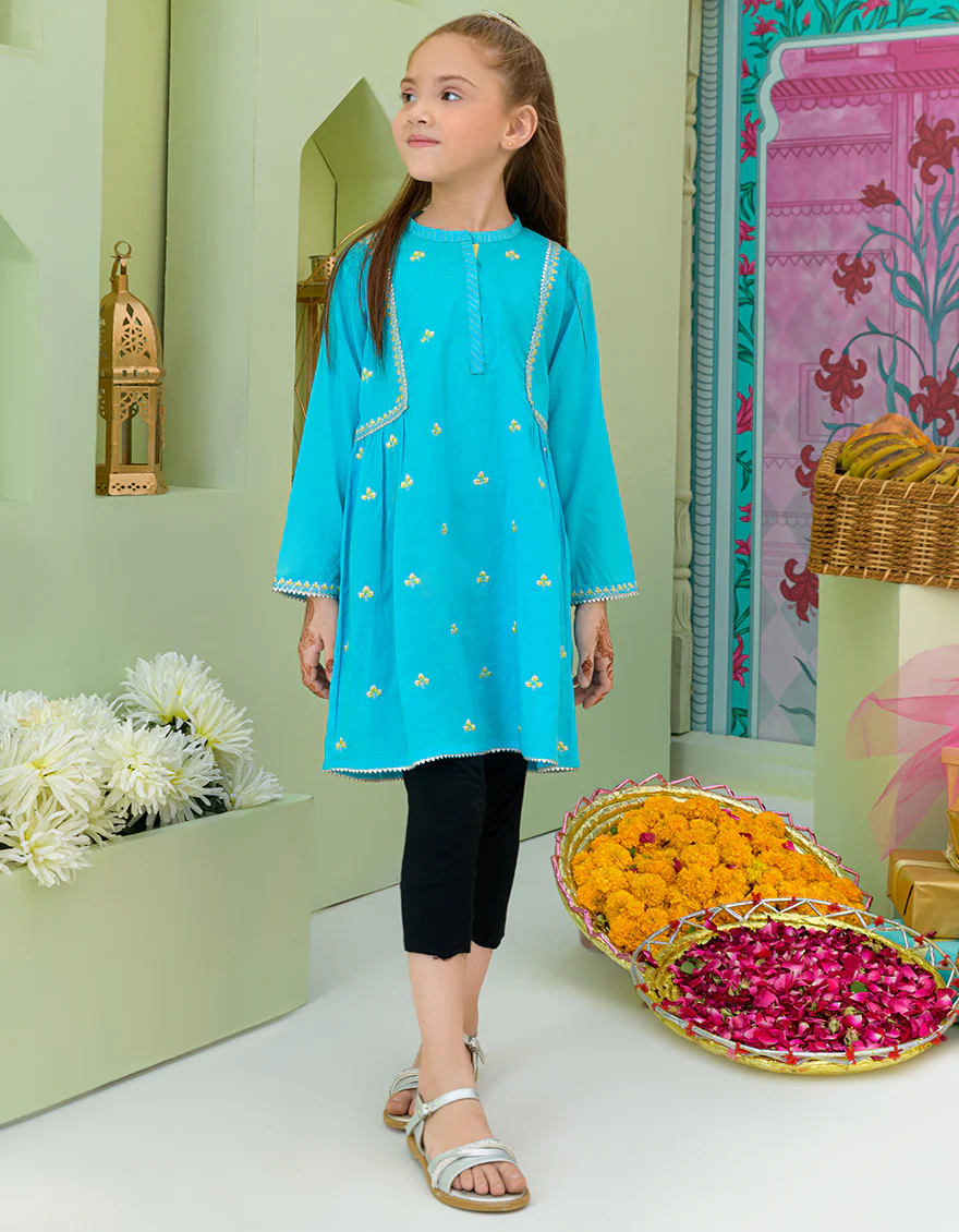 BLUE LAWN KURTI | JGLK-S-US-23-2516 FB/EDT-23-002