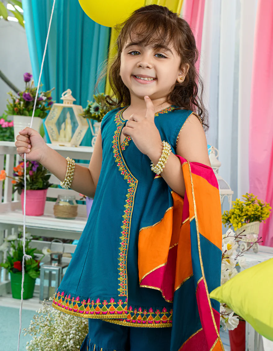 TEAL LAWN 3PC STITCHED | JIK-S-JGIN-US-22-016 FB/RFD