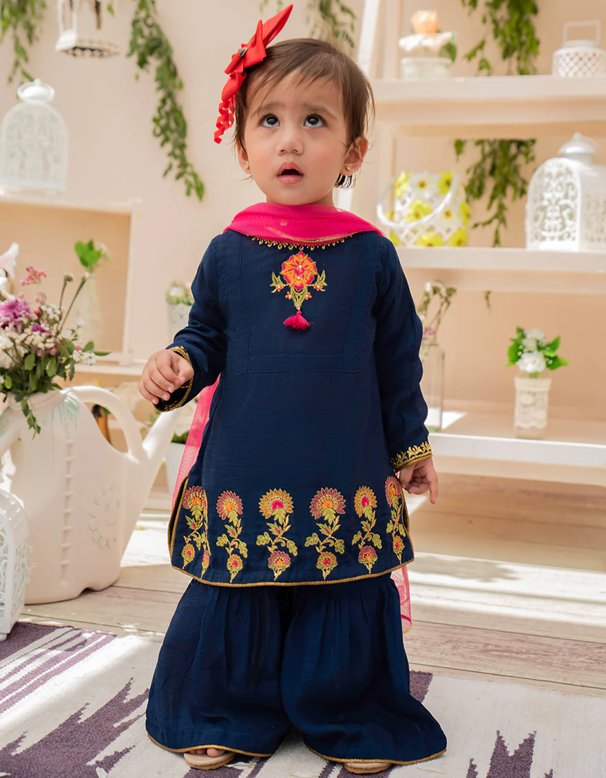 BLUE KARANDI 3PC STITCHED | JIK-S-JGIN-US-22-032 FB/AM-2041