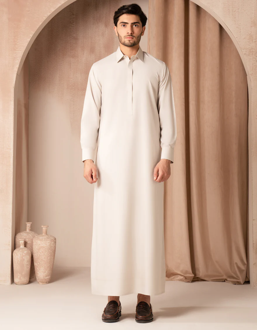 LIGHT GREY BLENDED JUBBA | JJ-JUBBA-33419/S25/JJ10215-PN