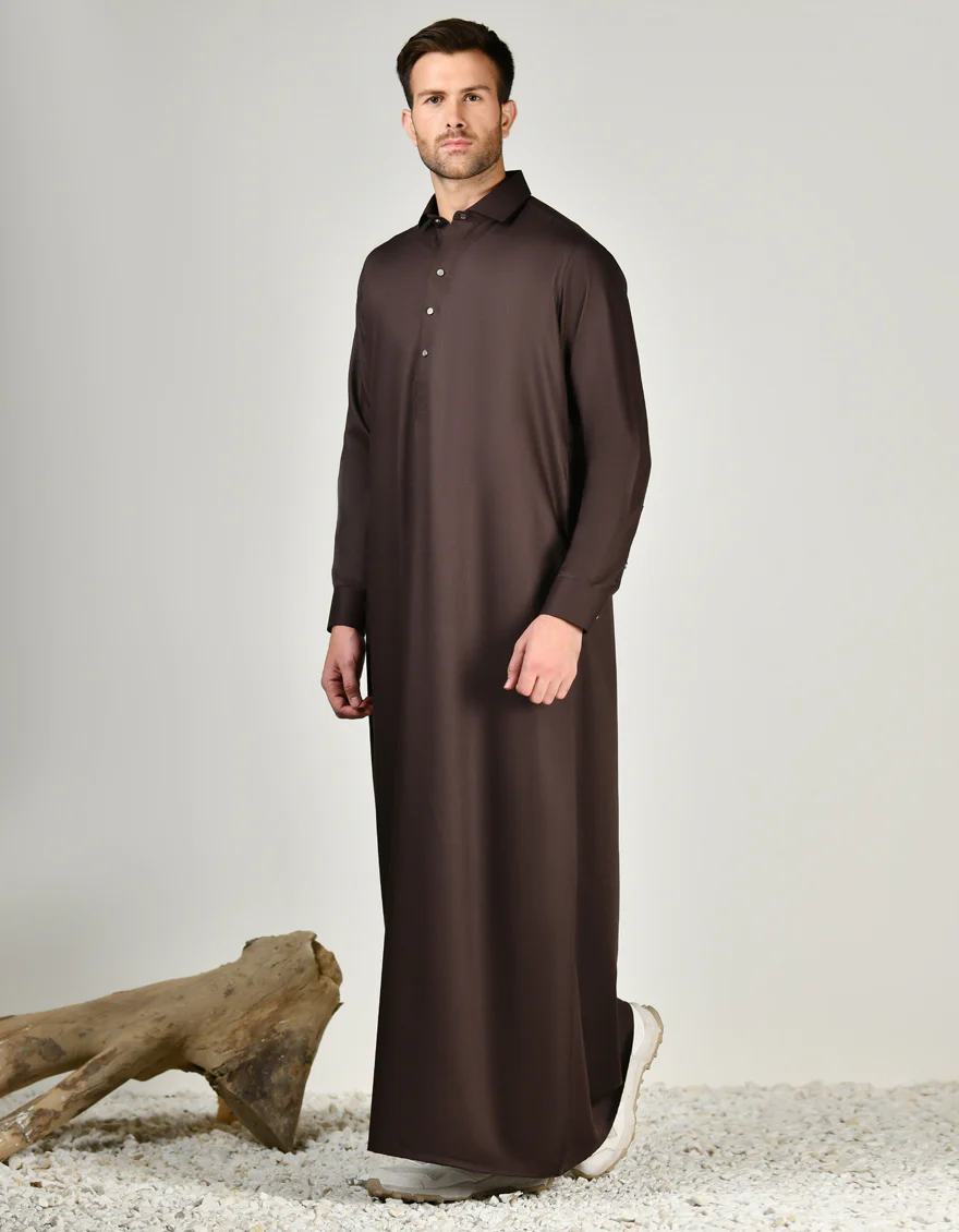 BROWN BLENDED JUBBA | JJ-JUBBA-37860/S24/JJ8812-PN