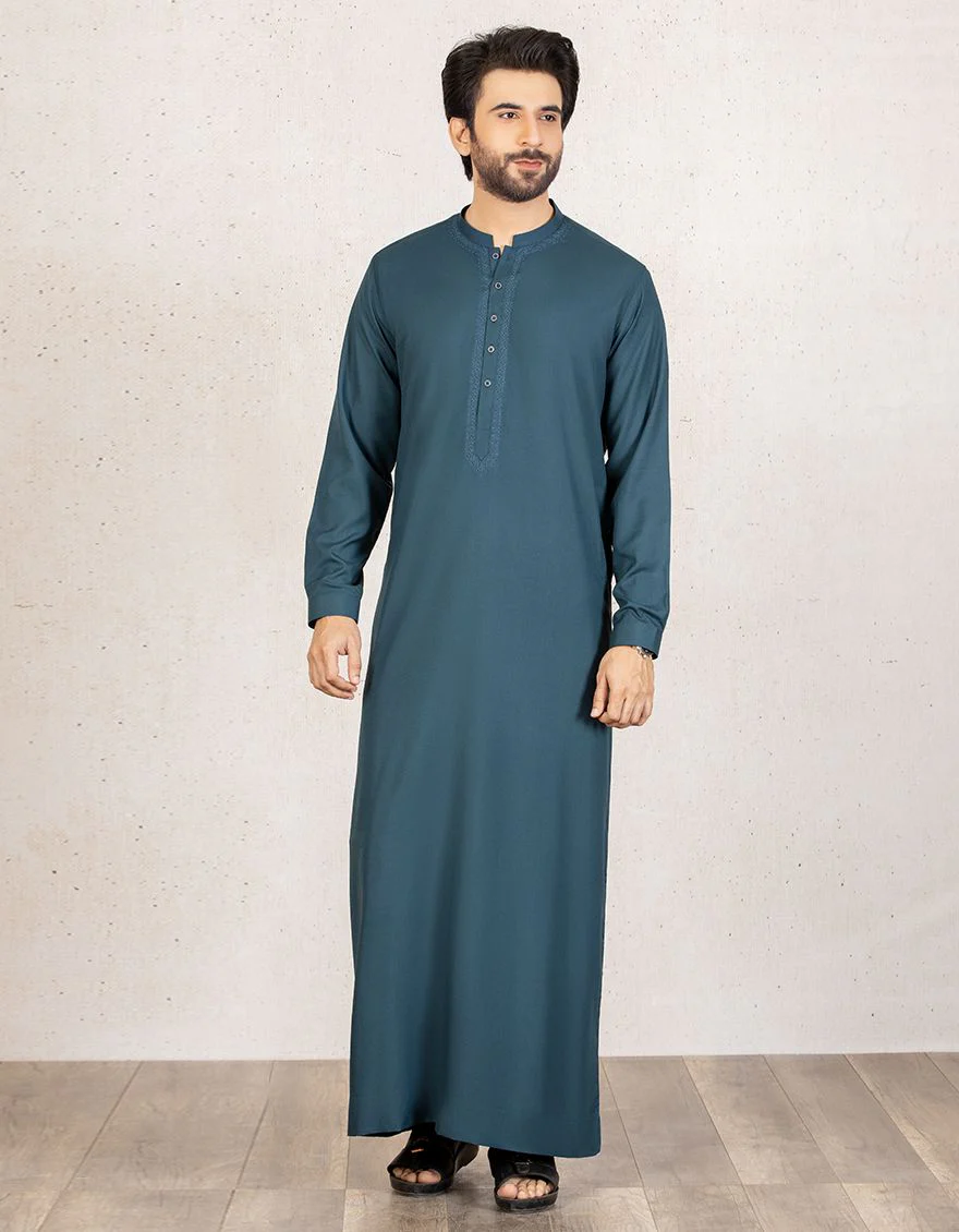 EMERALD GREEN JUBBA | JJ-JUBBA-US-42216/S21/JJ7457-SF