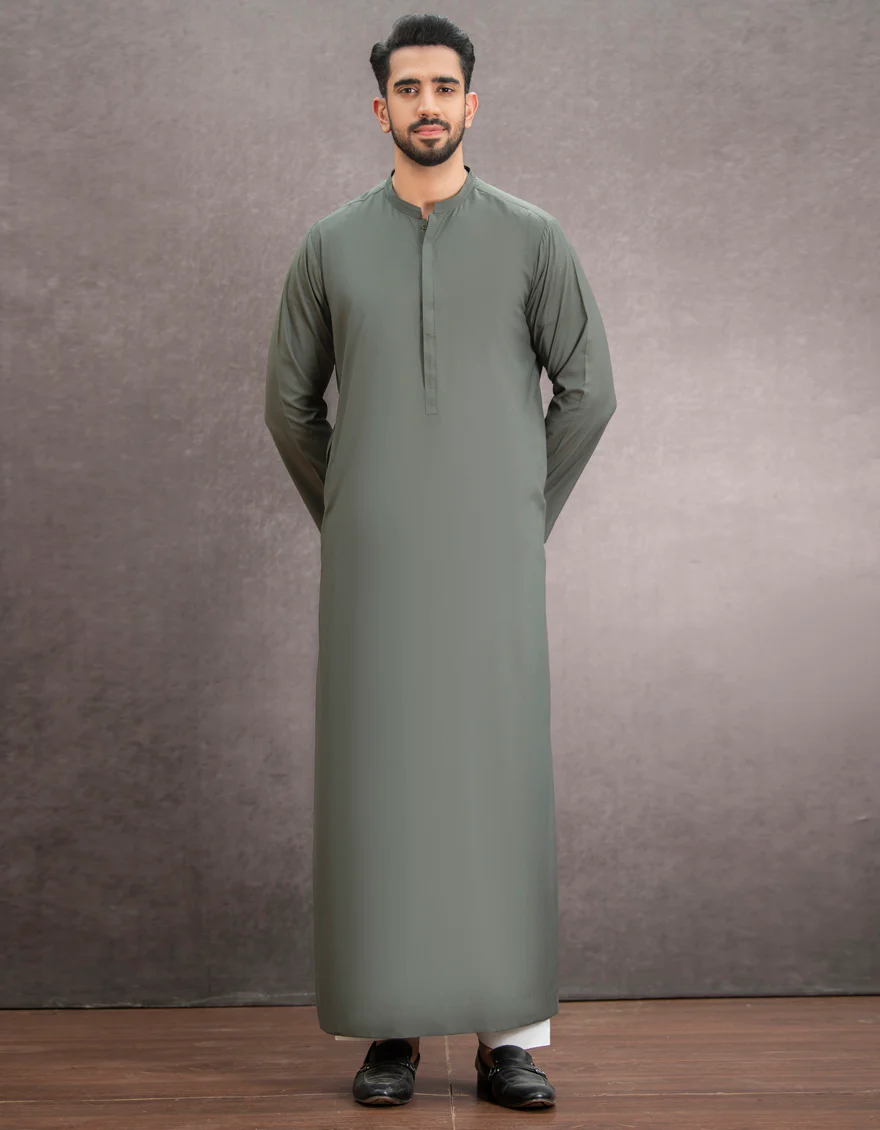 GREEN VISCOSE JUBBA | JJ-JUBBA-US-43185/A22/JJ8402-CL