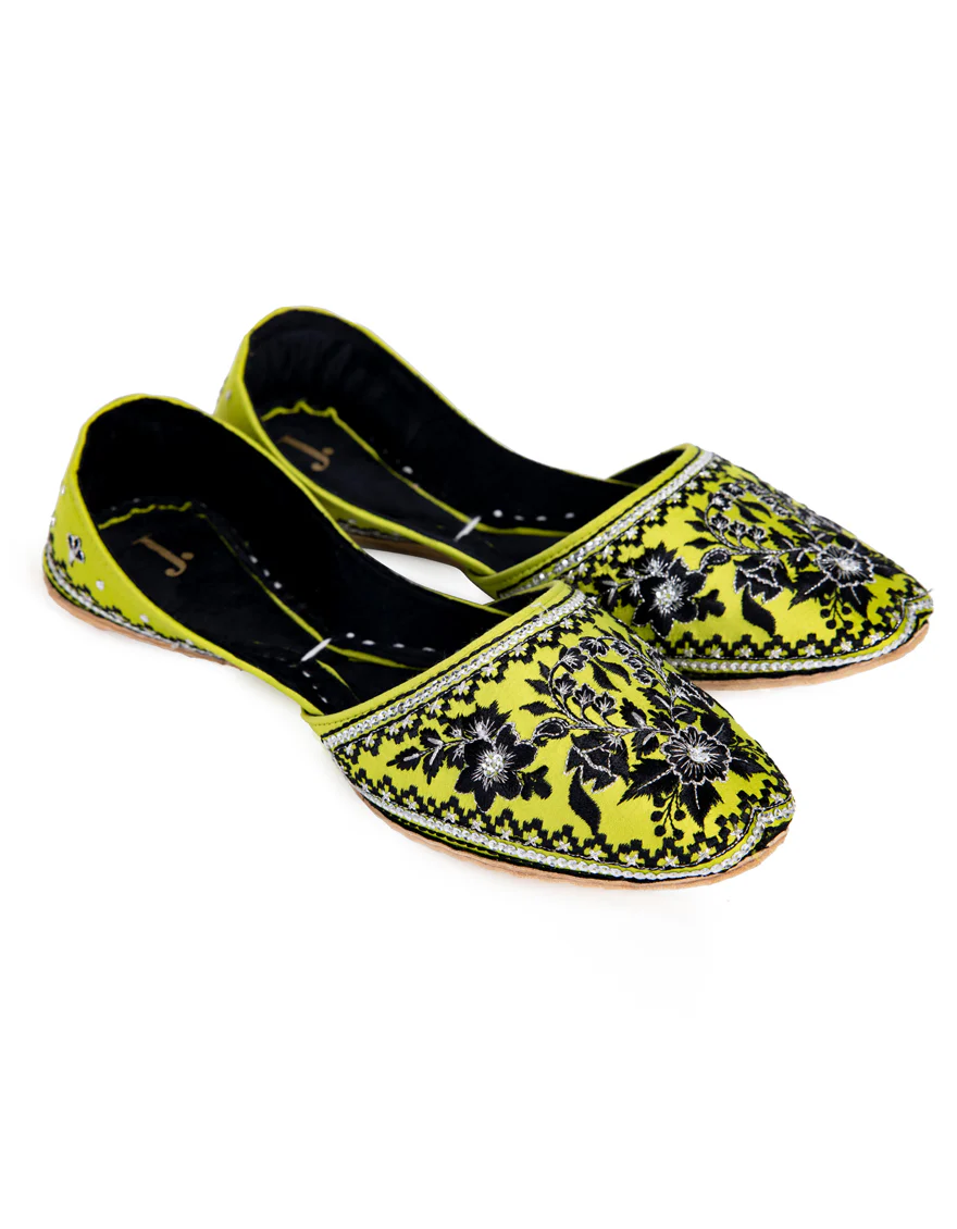 GREEN SILK KHUSSA | JJ-LKH-24-328 FB/TROPICAL-1