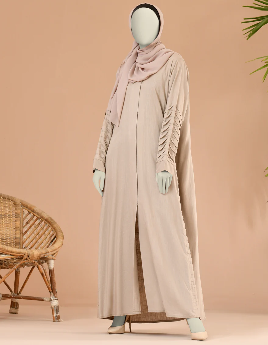 BROWN ABAYA | JJAB-22-048 FB/LINEN