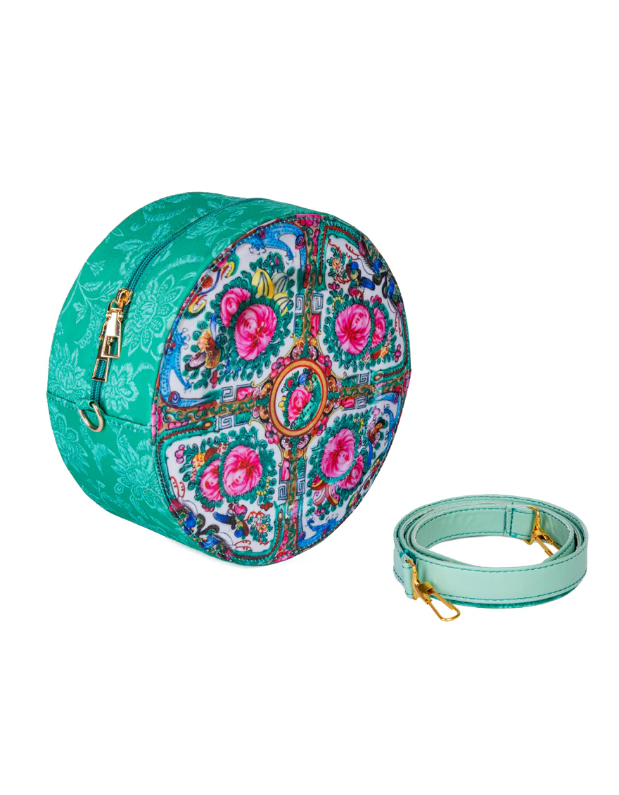 GREEN SILK HANDBAG | JJBL-24-076 FB/VENDO
