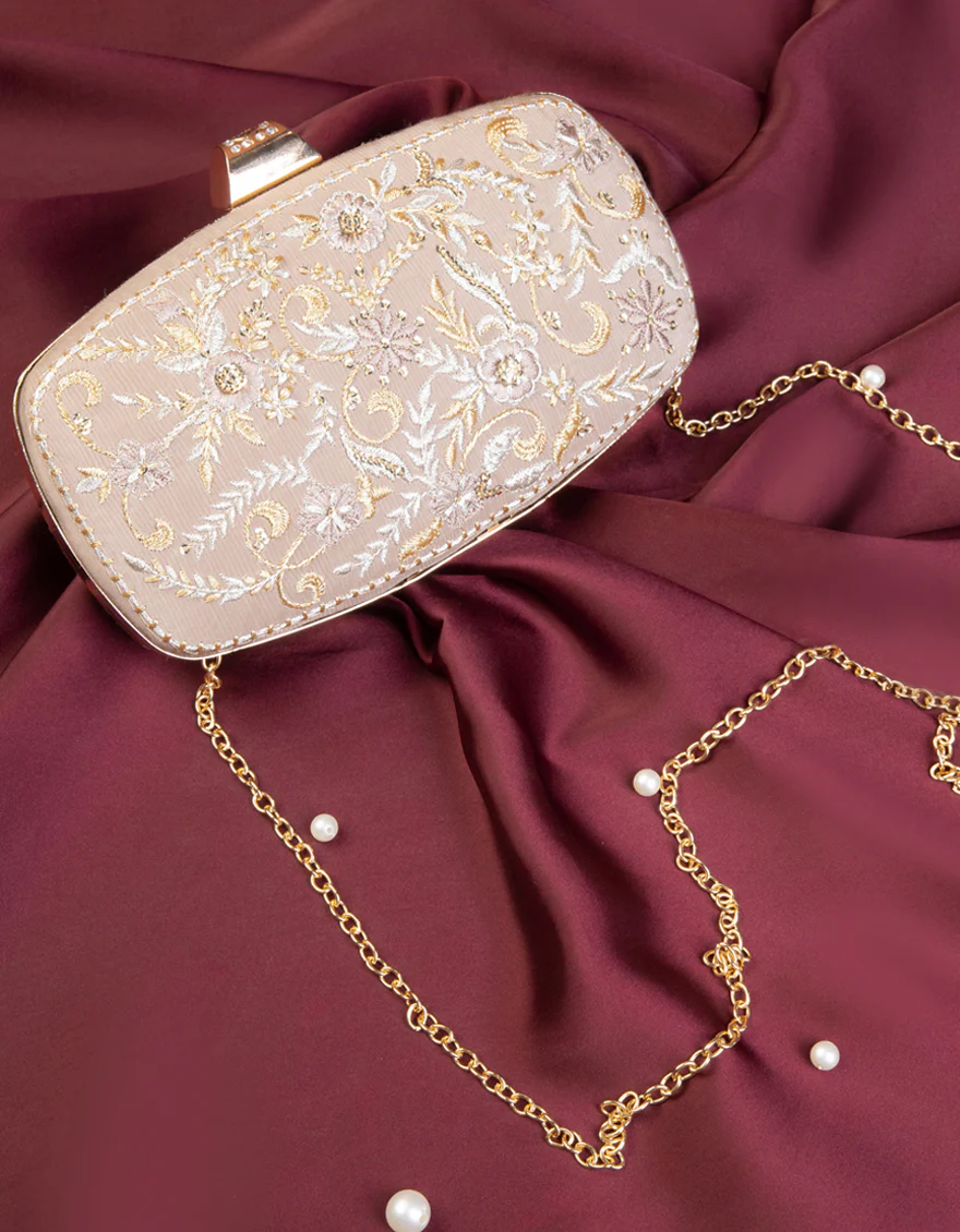 BROWN SILK HANDBAG | JJBL-25-107 FB/VENDOR