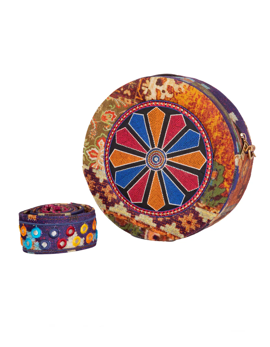 MULTICOLOR VELVET HANDBAG | JJBL-25-110 FB/BANJARA