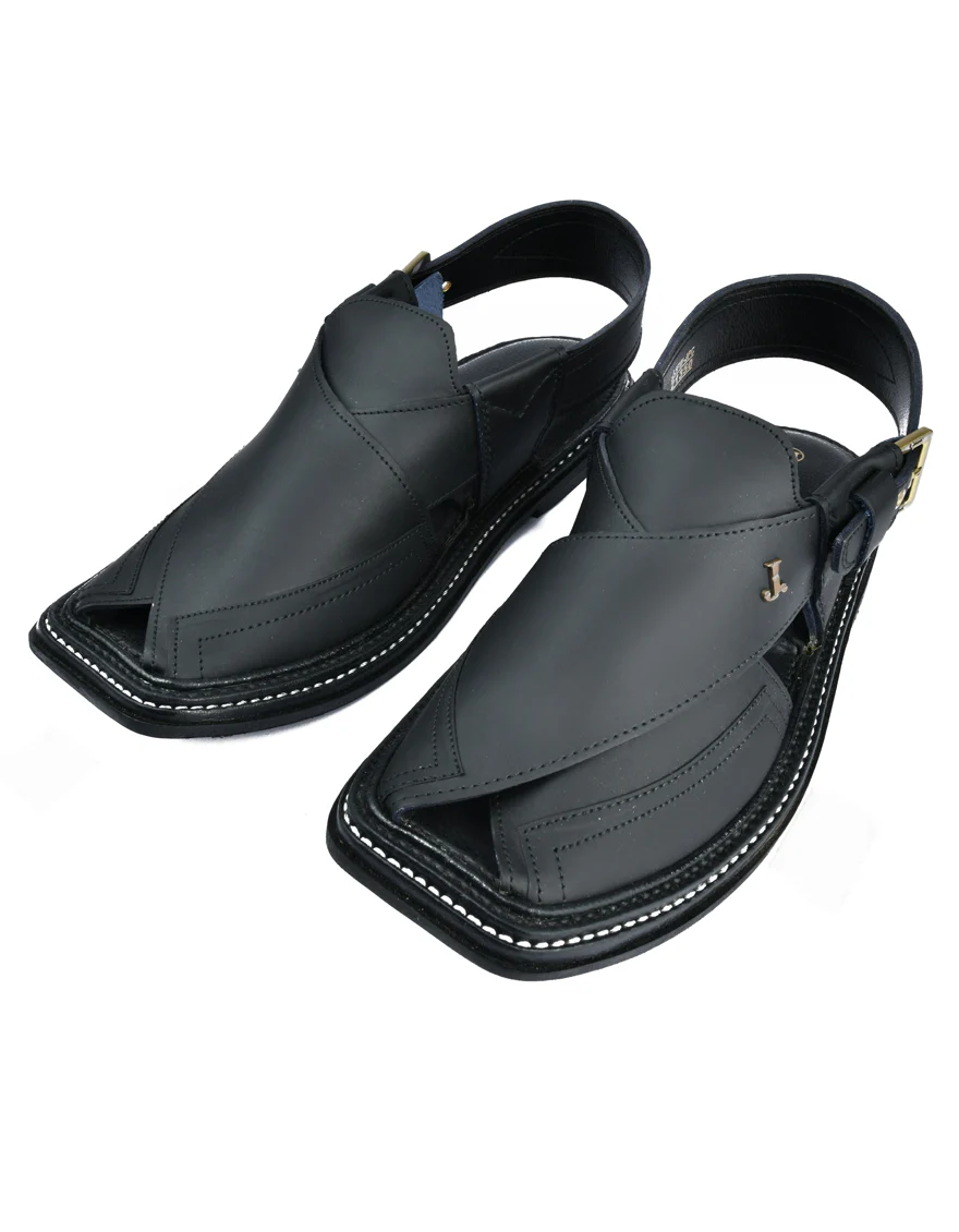 GREY PESHAWARI SANDALS | JJFW-JPC-21323/S24-GK-TXT