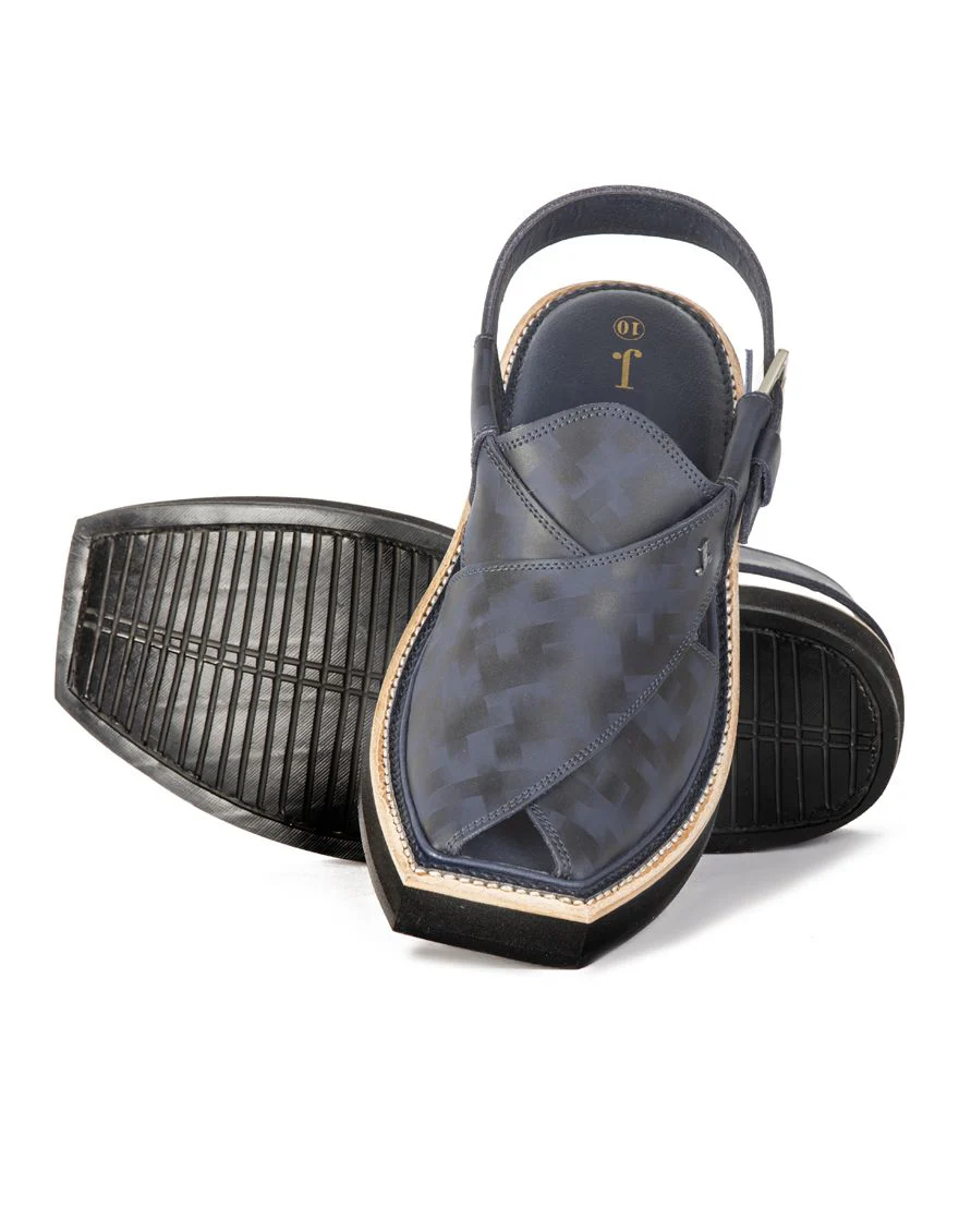 D BLUE PESHAWARI SANDALS | JJFW-JPC-US-037/S21-KC-ZA-PLN