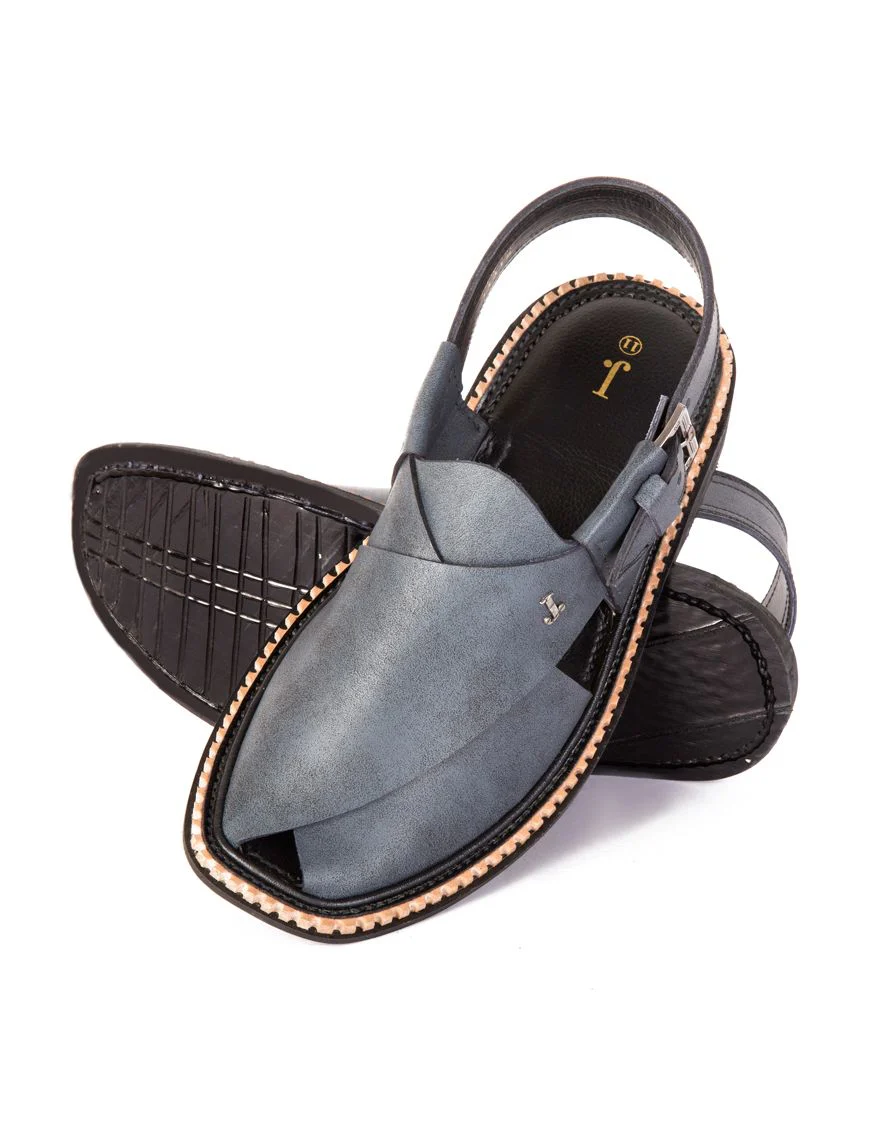 GREY PESHAWARI SANDALS | JJFW-JPC-US-11318/S21-GK-TXT