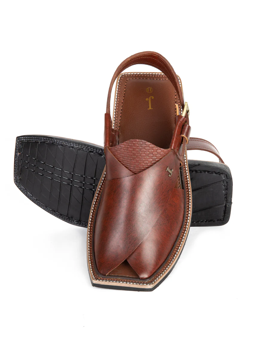 MAROON PESHAWARI SANDALS | JJFW-JPC-US-11319-R1/S22-HA-TXT