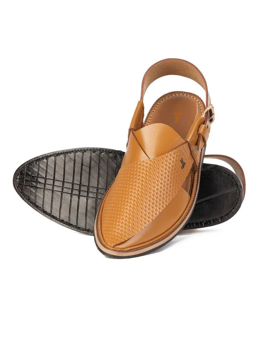 MASTARD PESHAWARI SANDALS | JJFW-JPC-US-11322/S21-HA-TXT
