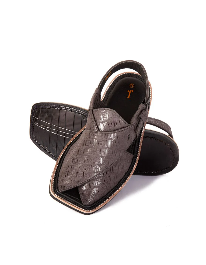 GREY PESHAWARI SANDALS | JJFW-JPC-US-182/S21-HA-JJ6914