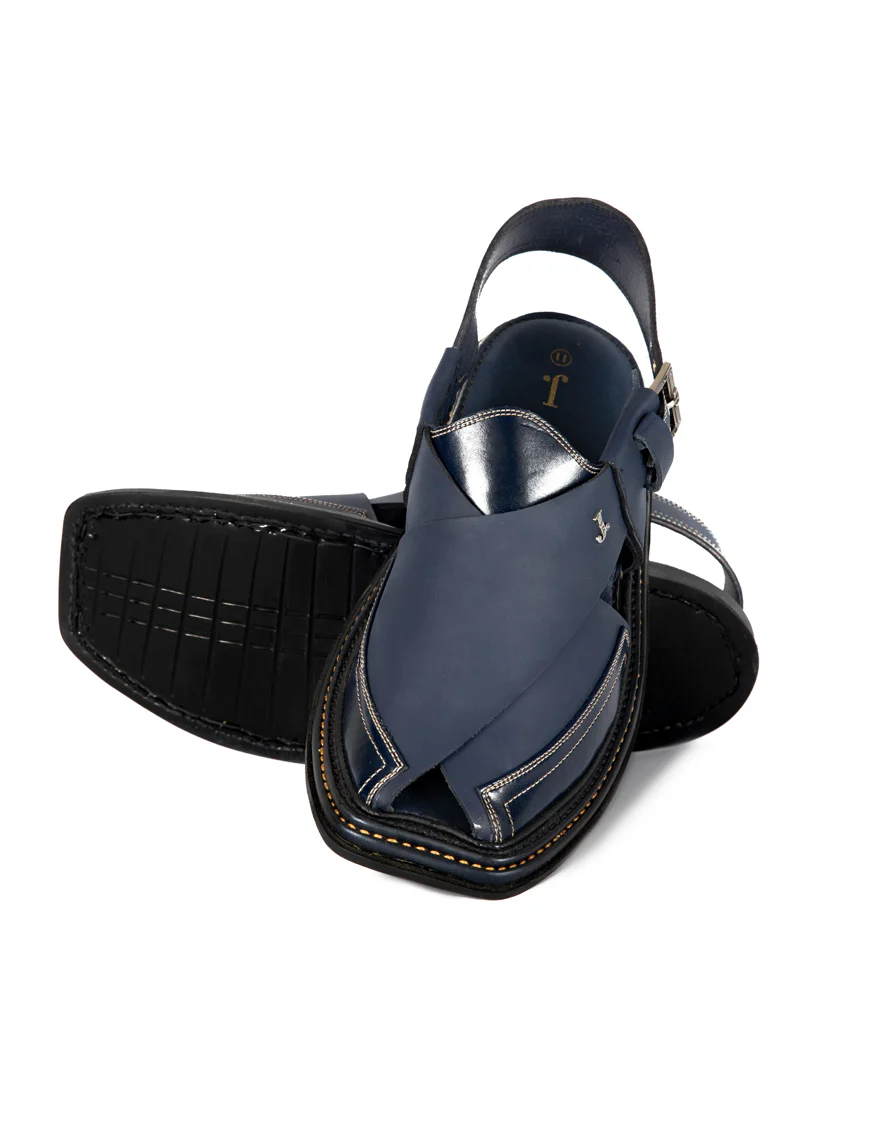 D BLUE PESHAWARI SANDALS | JJFW-JPC-US-21299/S21-HA-TXT