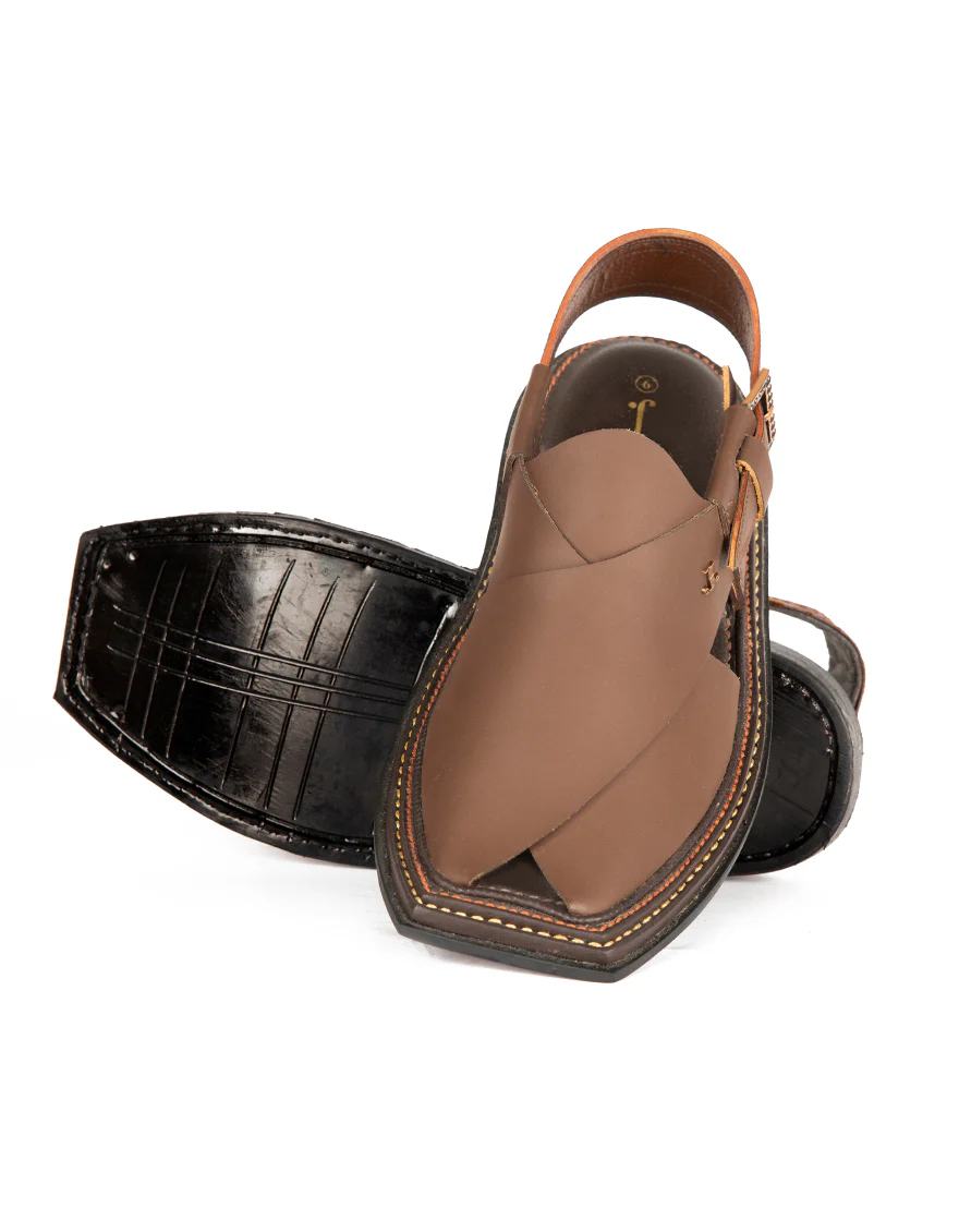 DARK BROWN PESHAWARI SANDALS | JJFW-JPC-US-21305/S22-GK-PLN