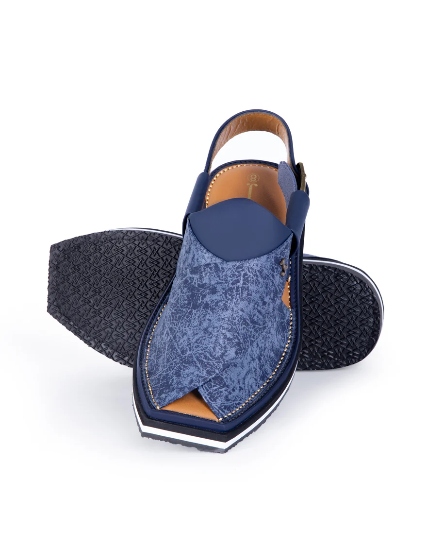 BLUE PESHAWARI SANDALS | JJFW-JPC-US-9005/S23-SC-PLN