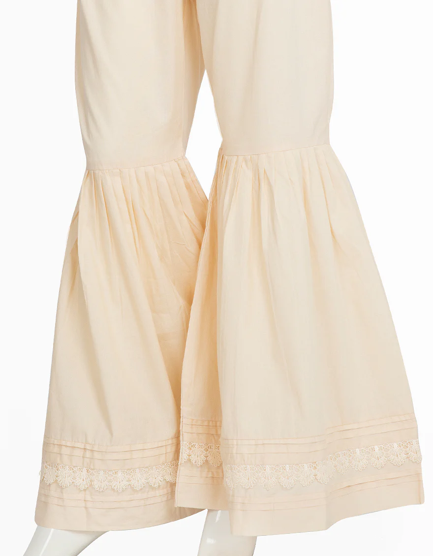 BEIGE CAMBRIC GHARARA | JJGH-W-JPWT-US-21-465 FB/DT-21-005