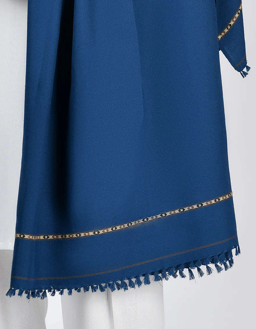 BLUE ACRYLIC SHAWL | JJID-SHAWL-9292/S23/JJ-9292E - Image 2