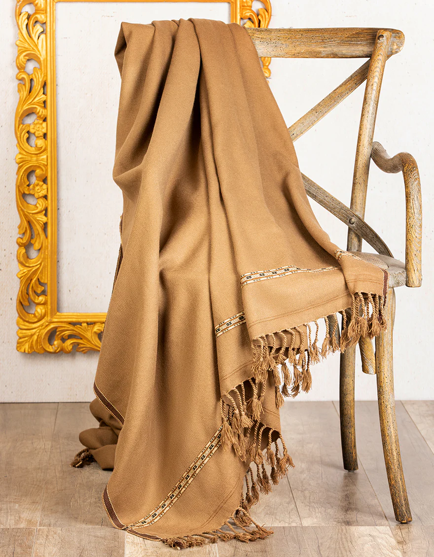 LIGHT BROWN SHAWL | JJID-SHW-US-21-0002 FB/DUSSA SHAWL