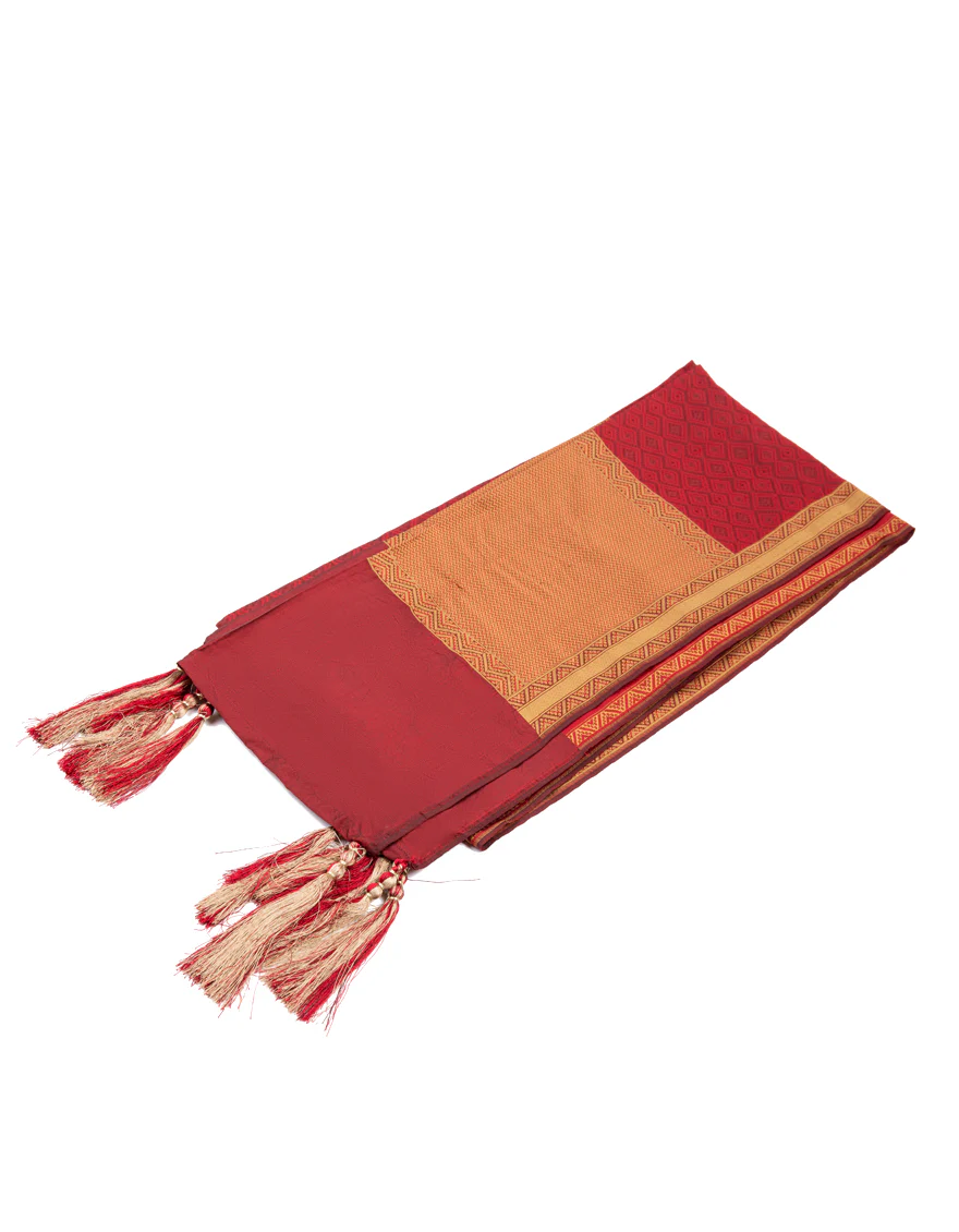 MAROON BANARSI SHAWL | JJID-US-SHAWL/S20/JJ6995