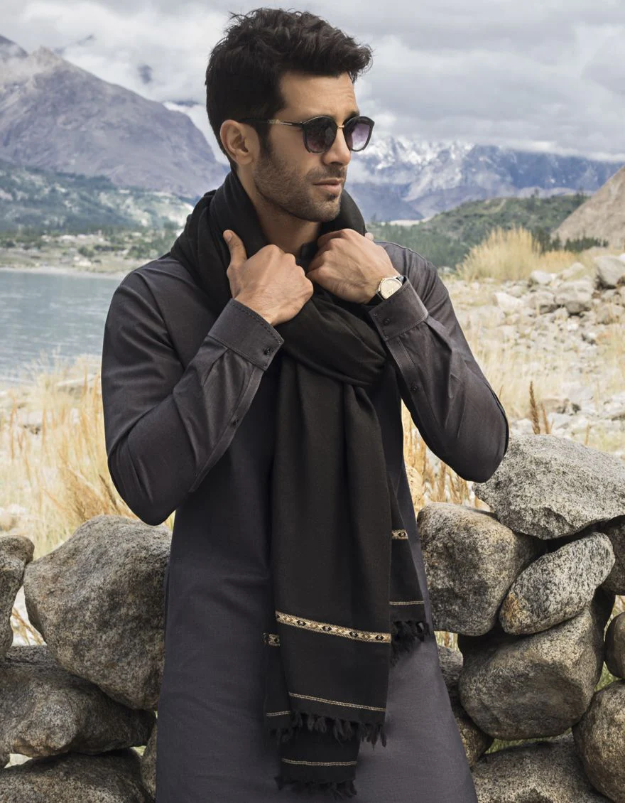 BLACK SHAWL | JJID-US-SHAWL/S20/JJ7097