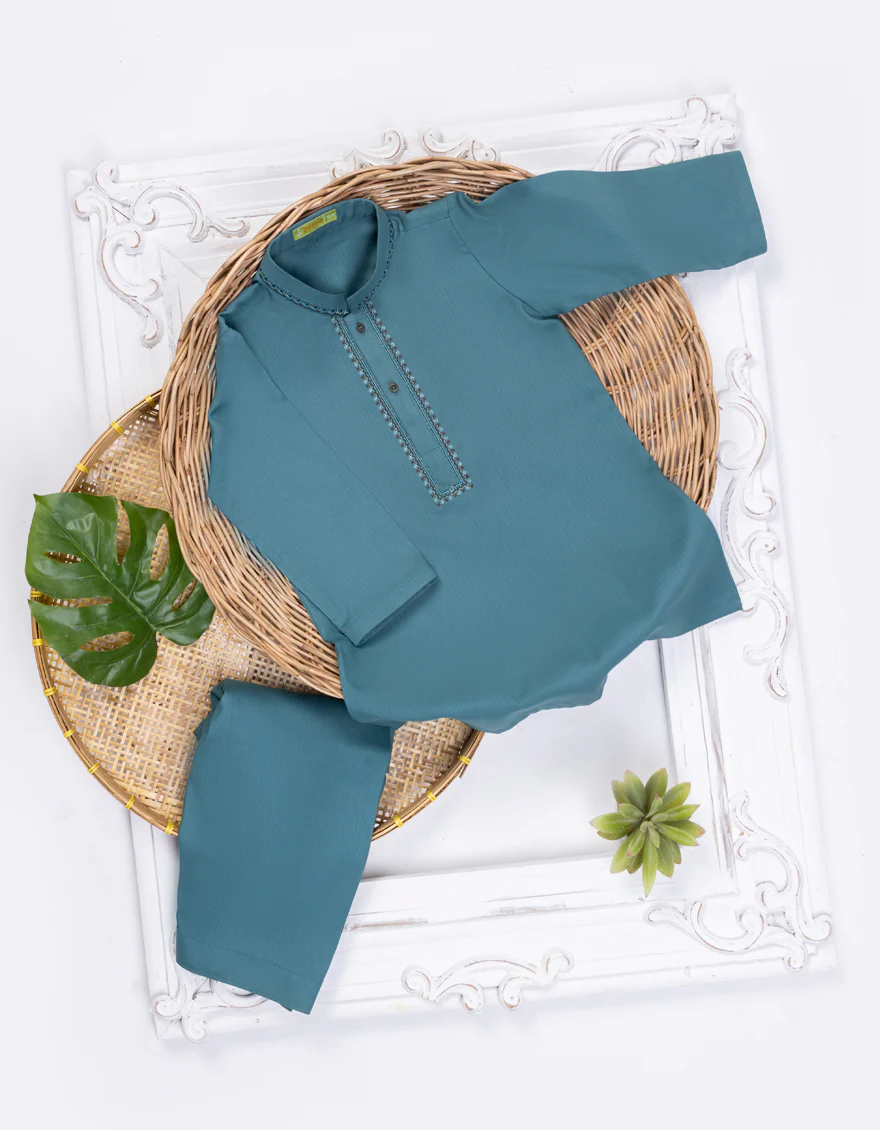 GREEN BLENDED KAMEEZ SHALWAR | JJIKS-A-34710/S24/JJ9053-SF