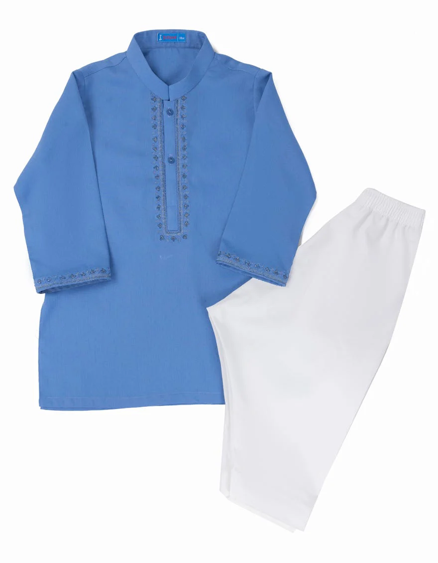 BLUE BLENDED KAMEEZ SHALWAR | JJIKS-A-34763/S24/JJ9419-FL