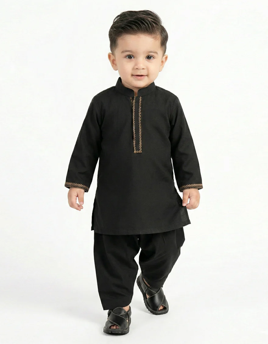 BLACK KAMEEZ SHALWAR | JJIKS-A-50405/S26/JJ10239-SF